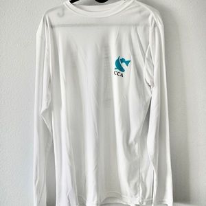 CCA fishing Tshirt long sleeve white small